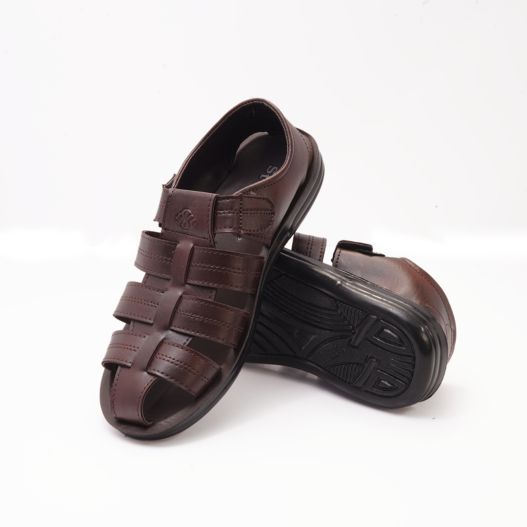 Men's Brown Fisherman Sandals - 6124