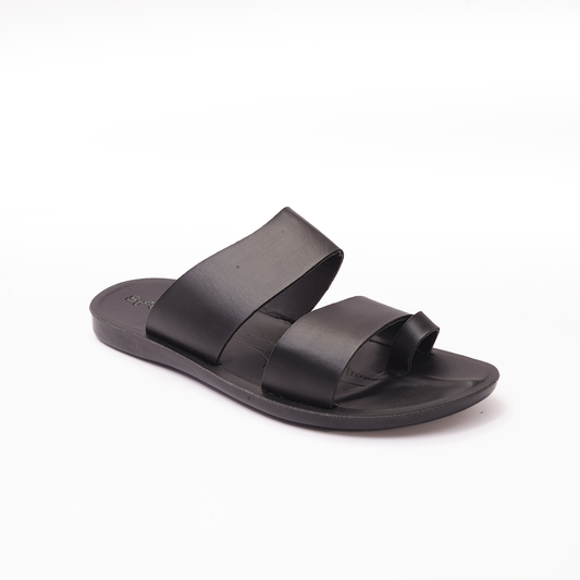 Men's Olive Green Cross-Strap Slides with Double Buckles - 9001