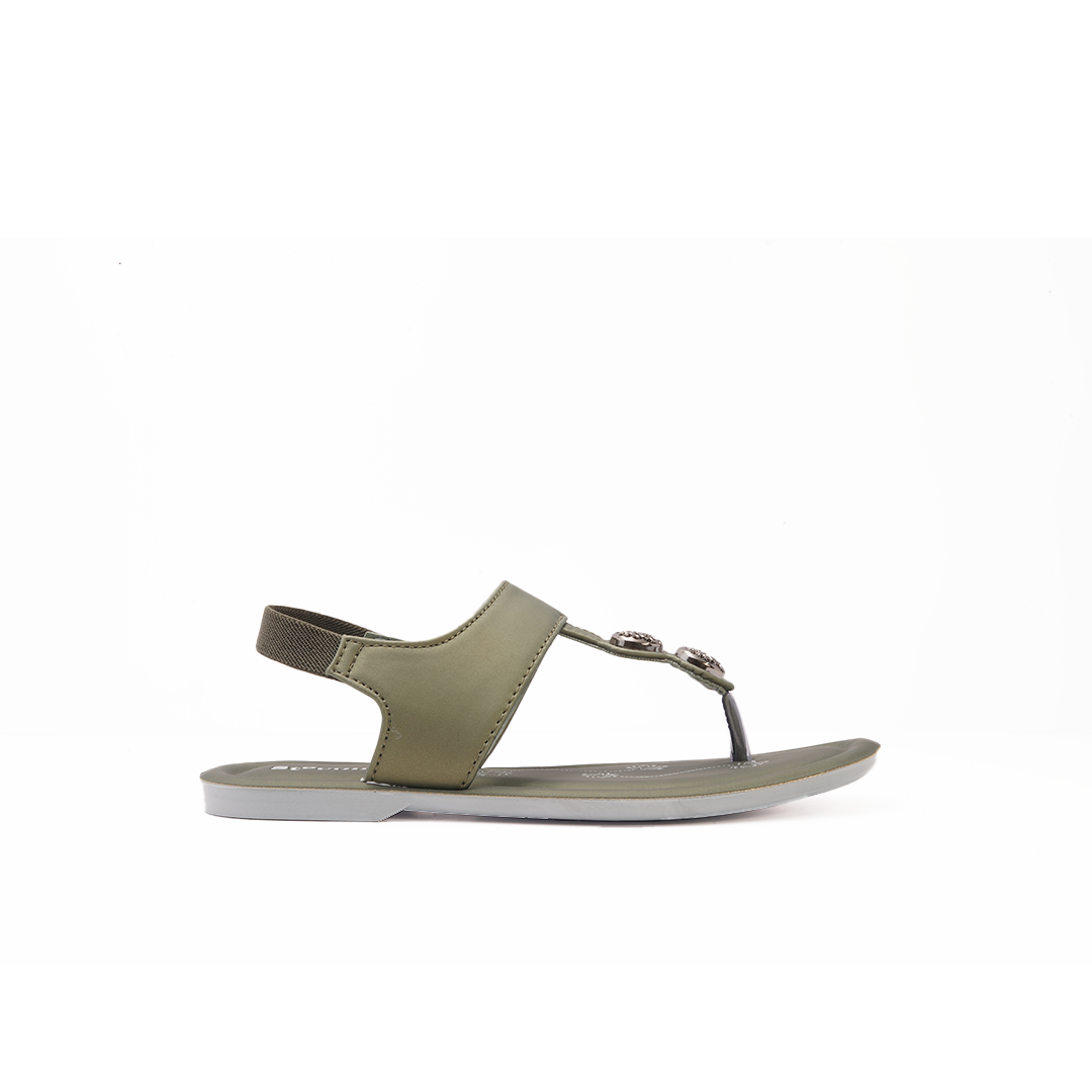 Women's Olive Green Thong Sandals - 8652