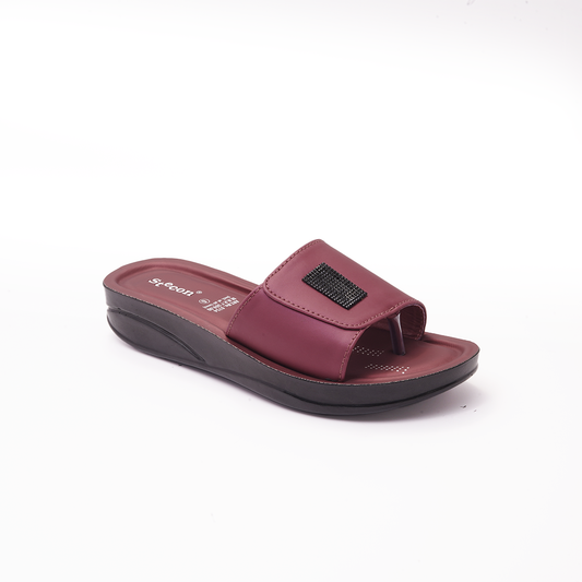 Women's Maroon Slides