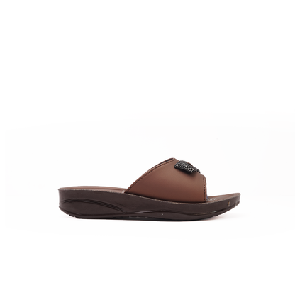 Women's Bronze Slides with Rhinestone Detail - 6757
